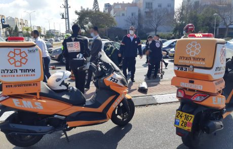 אם נפצעה בינוני ובנה נפצע קל בתאונה ברחוב בני ברית