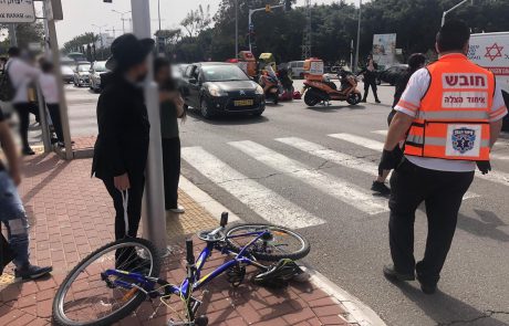 אשדוד: בן 10 שרכב על אופניים נפצע בינוני בתאונה